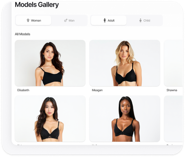 No need<br/>to hire models